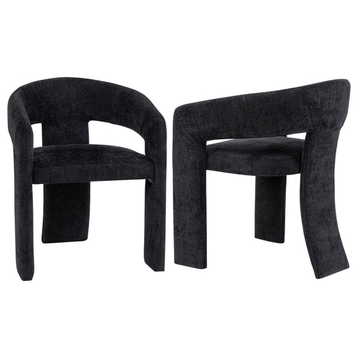 Carlow Upholstered Dining Arm Chair Black (Set of 2) - 193813BLK