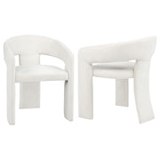 Carlow Upholstered Dining Arm Chair White (Set of 2) - 193813WHT