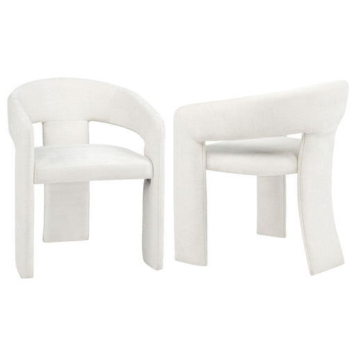 Carlow Upholstered Dining Arm Chair White (Set of 2) - 193813WHT