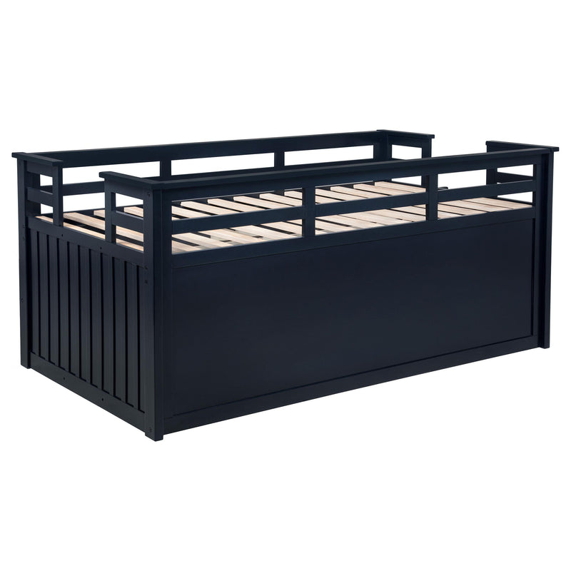 Carlsbad Wood Twin Captains Bed With Trundle Navy Blue - 401980T