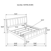 Carlton 4-piece Eastern King Bedroom Set Cappuccino - 202091KE-S4