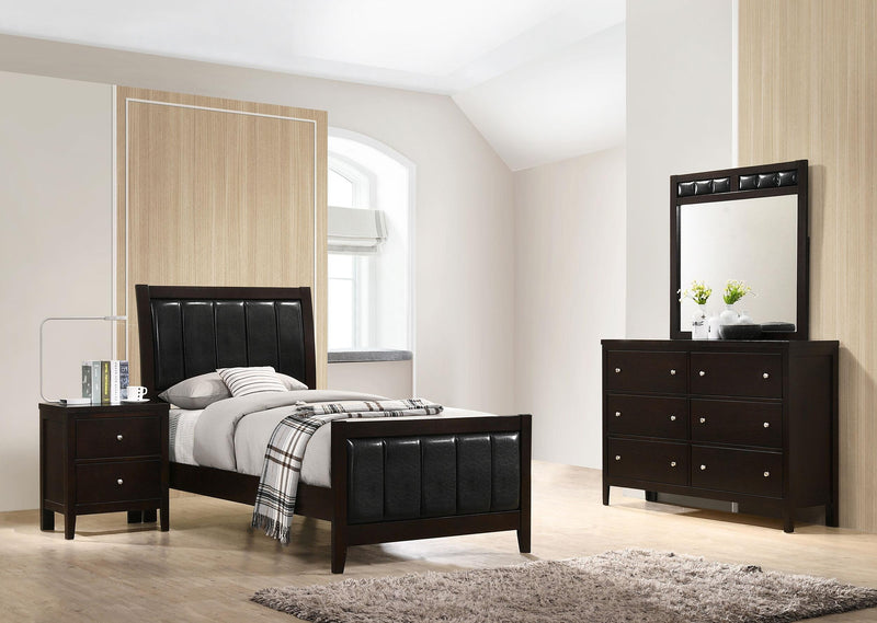 Carlton 4-piece Twin Bedroom Set Cappuccino - 202091T-S4