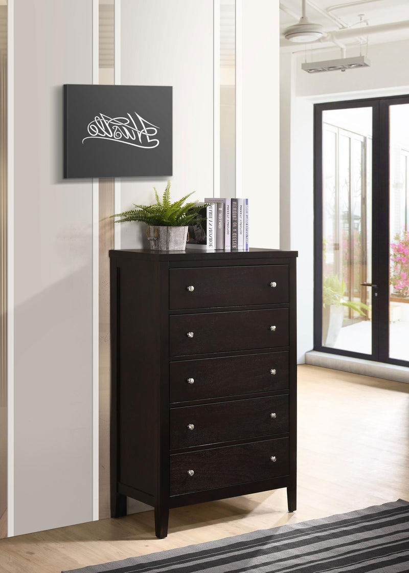 Carlton 5-drawer Bedroom Chest Cappuccino - 202095