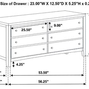 Carlton 5-piece Eastern King Bedroom Set Cappuccino - 202091KE-S5
