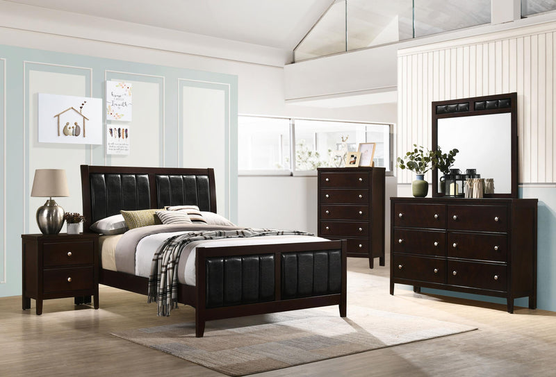 Carlton 5-piece Full Bedroom Set Cappuccino - 202091F-S5