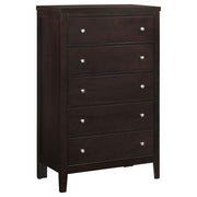 Carlton 5-piece Full Bedroom Set Cappuccino - 202091F-S5