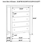 Carlton 5-piece Full Bedroom Set Cappuccino - 202091F-S5
