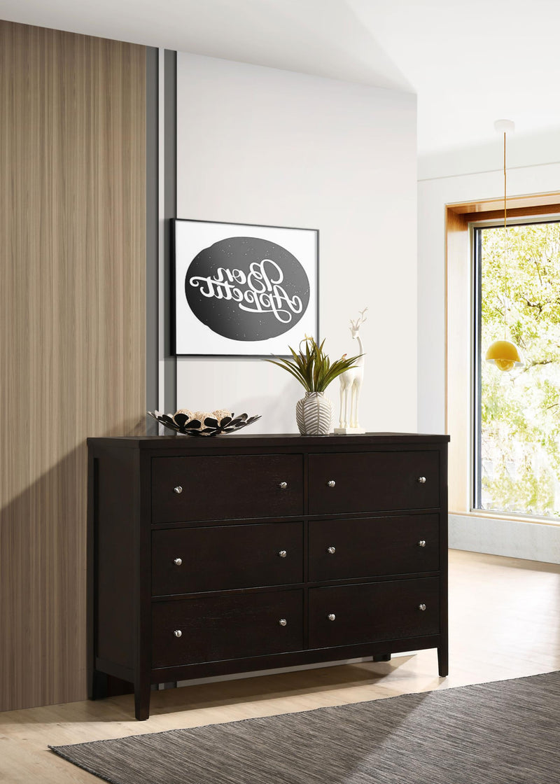 Carlton 6-drawer Dresser Cappuccino - 202093