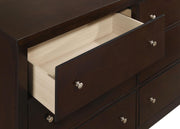 Carlton 6-drawer Dresser with Mirror Cappuccino - 202093M
