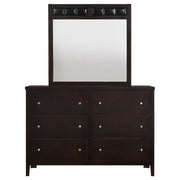 Carlton 6-drawer Dresser with Mirror Cappuccino - 202093M