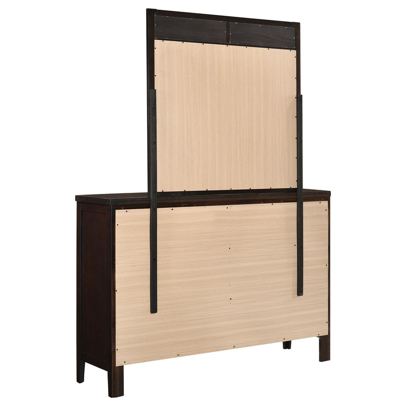 Carlton 6-drawer Dresser with Mirror Cappuccino - 202093M