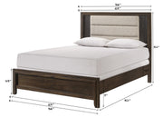 Carlton Brown Queen Panel Bed - Gate FurnitureQueen Bed