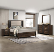 Carlton Brown Upholstered Panel Bedroom Set - Gate FurnitureBedroom Set