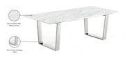Carlton Marble Veneer Top And Chrome Steel Base Coffee Table in Chrome - 235-C