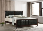 Carlton Wood Eastern King Panel Bed Cappuccino - 202091KE