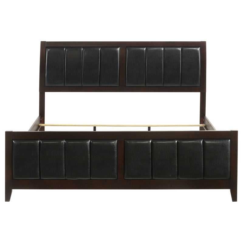 Carlton Wood Eastern King Panel Bed Cappuccino - 202091KE