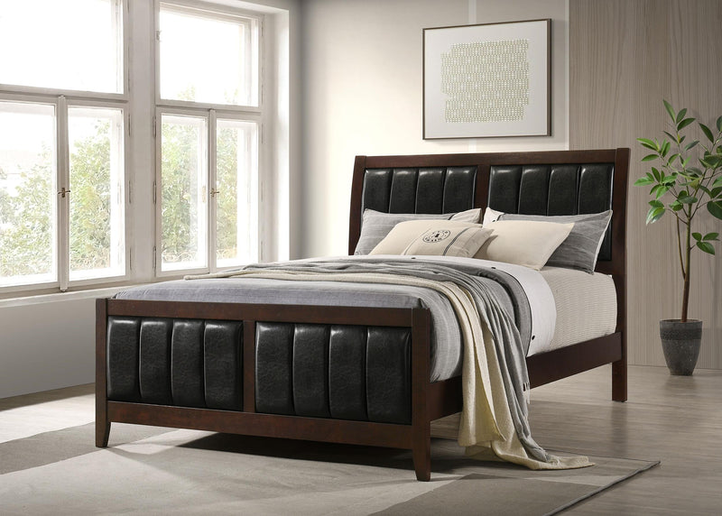 Carlton Wood Queen Panel Bed Cappuccino - 202091Q