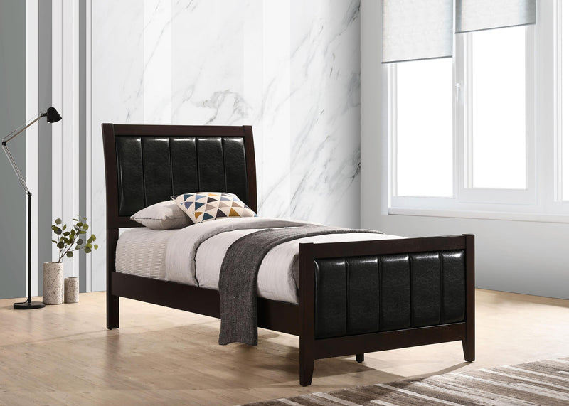 Carlton Wood Twin Panel Bed Cappuccino - 202091T