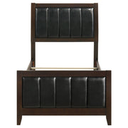 Carlton Wood Twin Panel Bed Cappuccino - 202091T