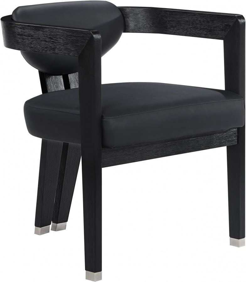 Carlyle Vegan Leather Upholstered Dining Chair in Black - 563Black-C