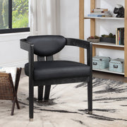 Carlyle Vegan Leather Upholstered Dining Chair in Black - 563Black-C
