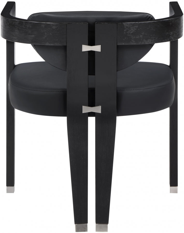 Carlyle Vegan Leather Upholstered Dining Chair in Black - 563Black-C