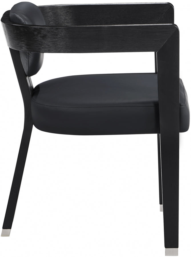 Carlyle Vegan Leather Upholstered Dining Chair in Black - 563Black-C