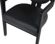 Carlyle Vegan Leather Upholstered Dining Chair in Black - 563Black-C