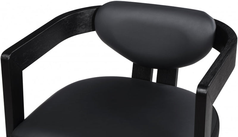 Carlyle Vegan Leather Upholstered Dining Chair in Black - 563Black-C