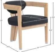 Carlyle Vegan Leather Upholstered Dining Chair in Black - 564Black-C