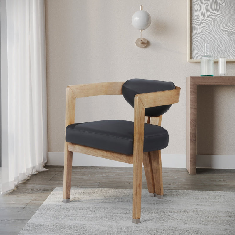 Carlyle Vegan Leather Upholstered Dining Chair in Black - 564Black-C