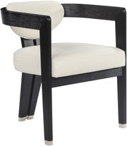 Carlyle Vegan Leather Upholstered Dining Chair in Cream - 563Cream-C