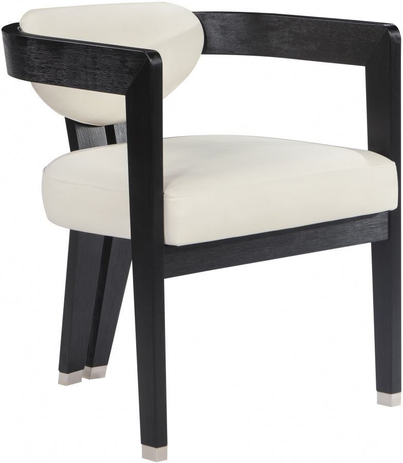 Carlyle Vegan Leather Upholstered Dining Chair in Cream - 563Cream-C