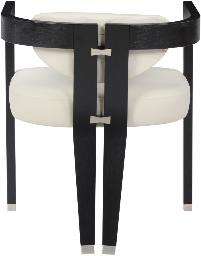 Carlyle Vegan Leather Upholstered Dining Chair in Cream - 563Cream-C