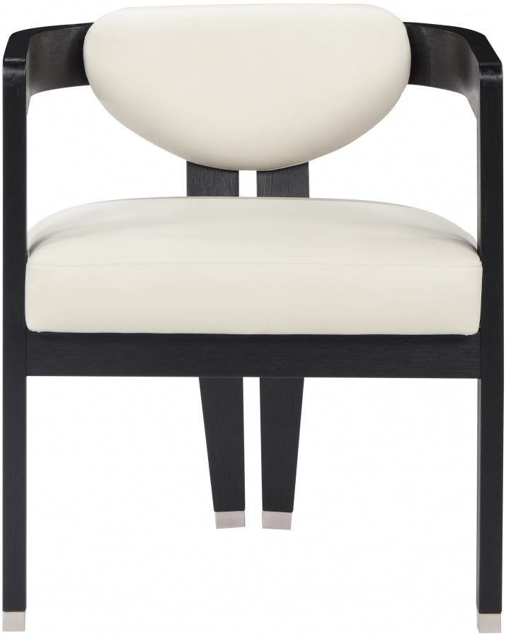 Carlyle Vegan Leather Upholstered Dining Chair in Cream - 563Cream-C