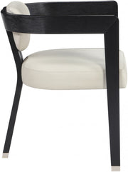 Carlyle Vegan Leather Upholstered Dining Chair in Cream - 563Cream-C