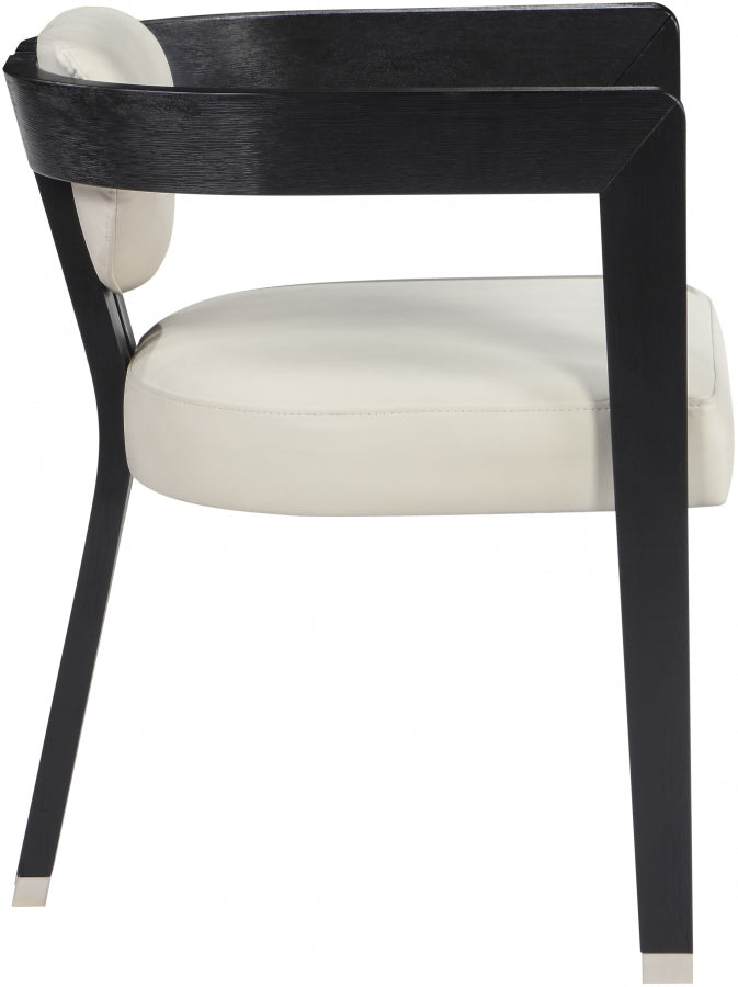 Carlyle Vegan Leather Upholstered Dining Chair in Cream - 563Cream-C