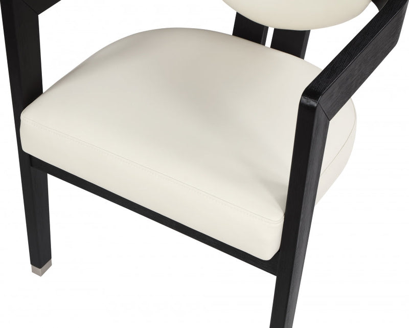 Carlyle Vegan Leather Upholstered Dining Chair in Cream - 563Cream-C