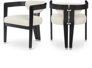 Carlyle Vegan Leather Upholstered Dining Chair in Cream - 563Cream-C