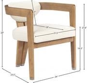 Carlyle Vegan Leather Upholstered Dining Chair in Cream - 564Cream-C