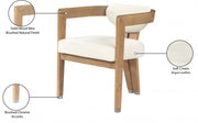 Carlyle Vegan Leather Upholstered Dining Chair in Cream - 564Cream-C