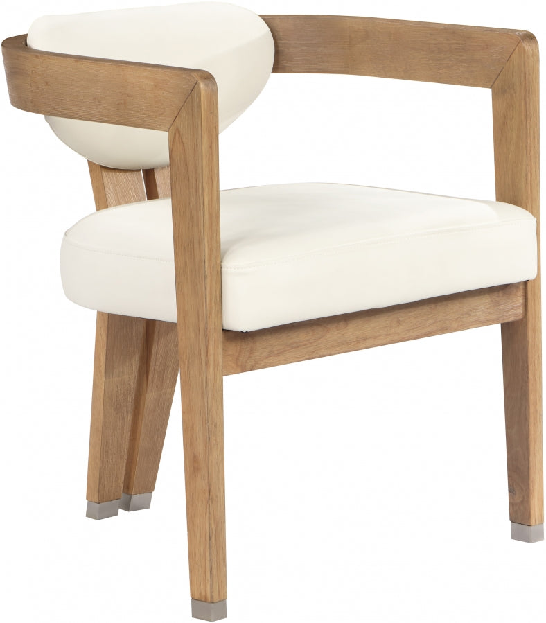 Carlyle Vegan Leather Upholstered Dining Chair in Cream - 564Cream-C