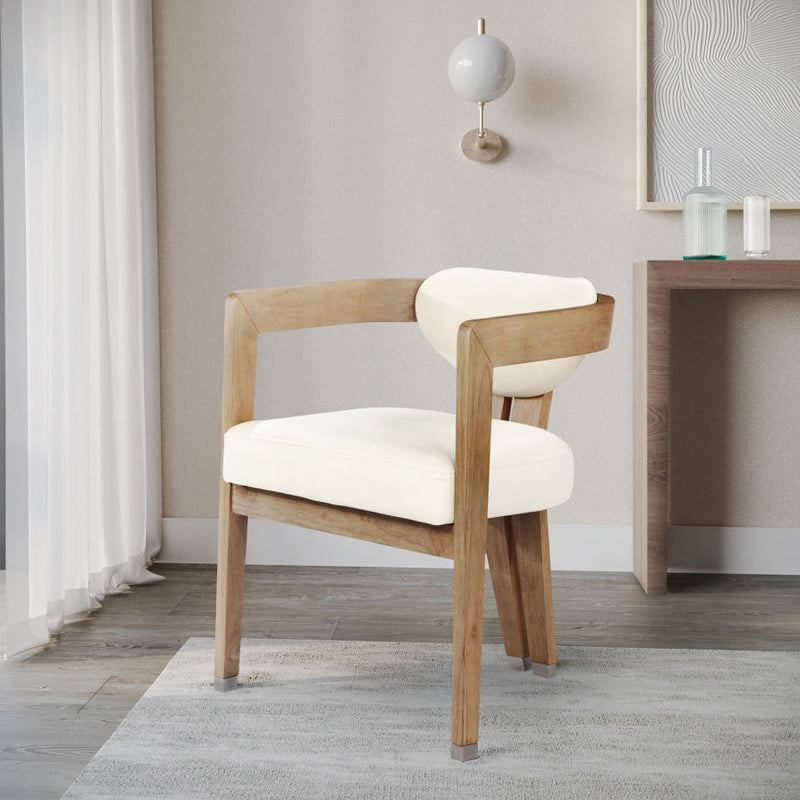 Carlyle Vegan Leather Upholstered Dining Chair in Cream - 564Cream-C