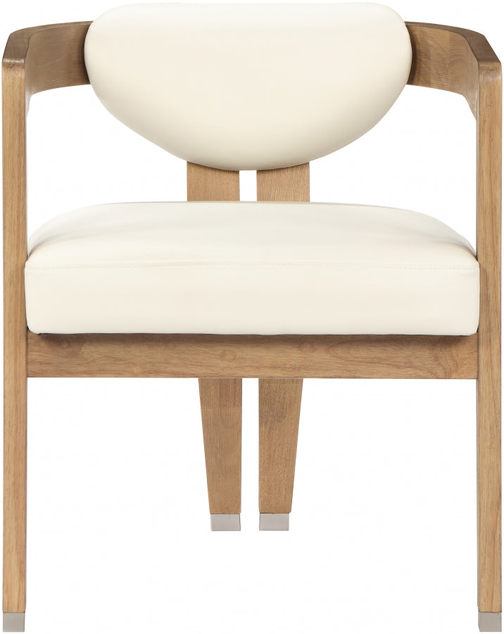 Carlyle Vegan Leather Upholstered Dining Chair in Cream - 564Cream-C