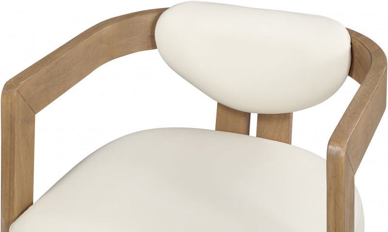 Carlyle Vegan Leather Upholstered Dining Chair in Cream - 564Cream-C