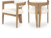 Carlyle Vegan Leather Upholstered Dining Chair in Cream - 564Cream-C
