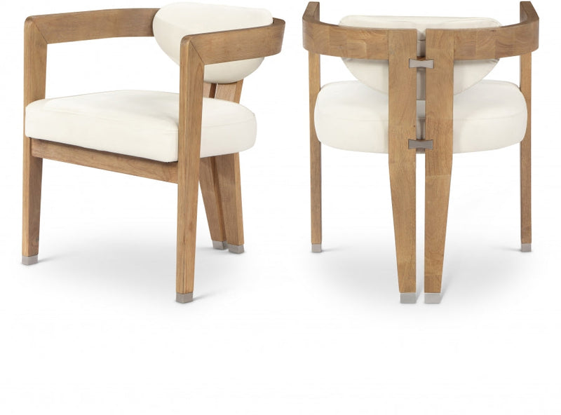 Carlyle Vegan Leather Upholstered Dining Chair in Cream - 564Cream-C