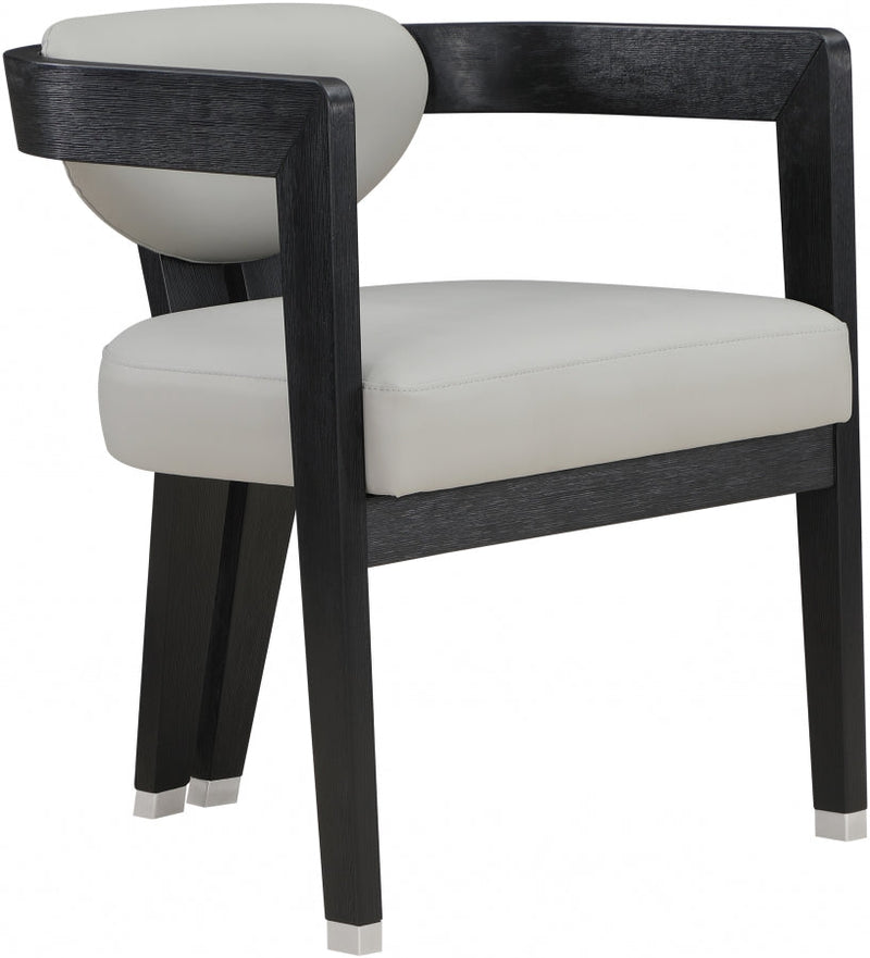 Carlyle Vegan Leather Upholstered Dining Chair in Grey - 563Grey-C