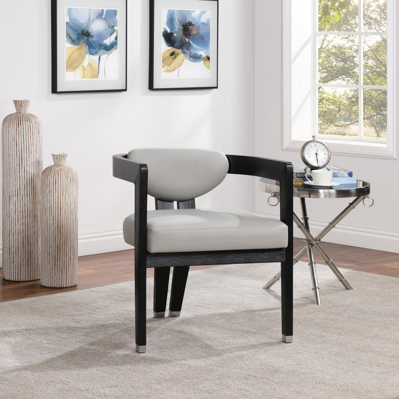 Carlyle Vegan Leather Upholstered Dining Chair in Grey - 563Grey-C