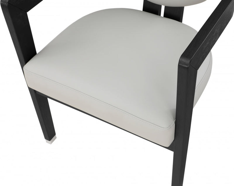 Carlyle Vegan Leather Upholstered Dining Chair in Grey - 563Grey-C